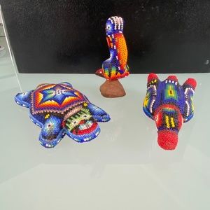 Authentic Huichol Beaded Animal Figurines